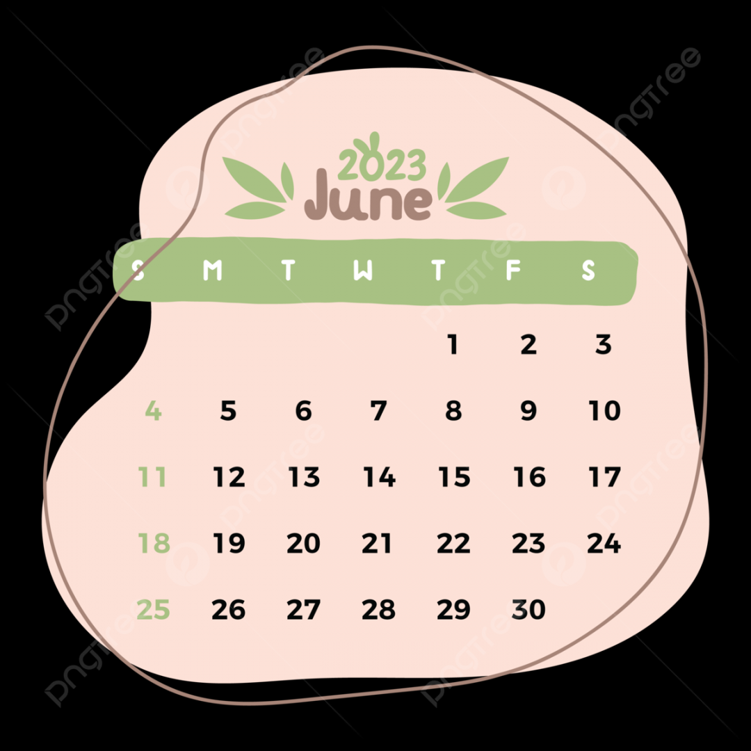 Aesthetic Monthly Calendar June  Vector, June , June