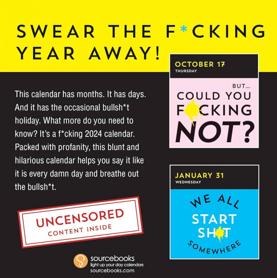 AF*cking  Boxed Calendar: A Daily Dose of Zero F*cks (Funny Daily Desk  Calendar, White Elephant Gag Gift for Adults) (Calendars & Gifts to Swear