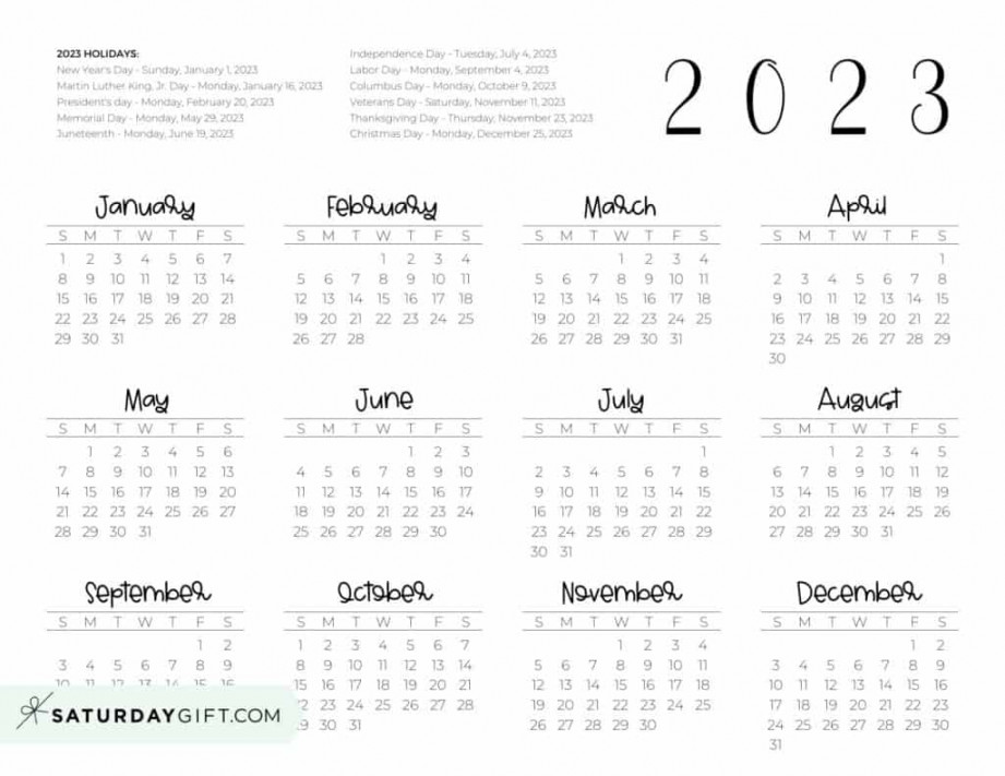 Calendar Printable - Cute & Free  Yearly Calendar Templates