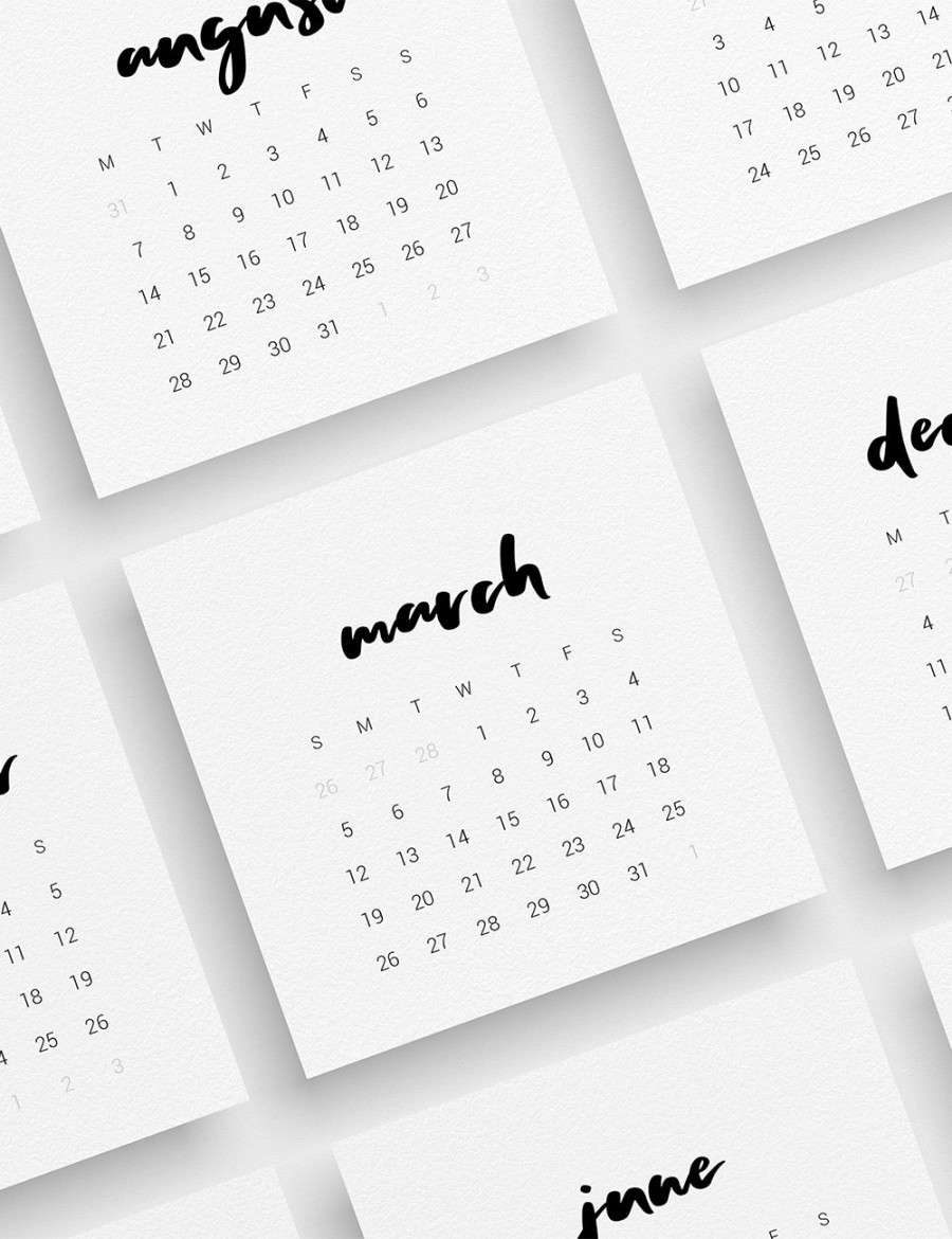 Calendar  x  x  Printable Journal & Planner Cards  PDF + JPEG