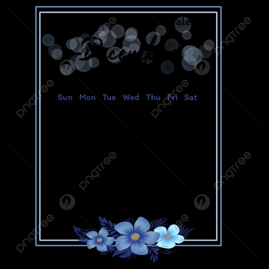 December Calendar PNG Picture, December  Calendar In Frame