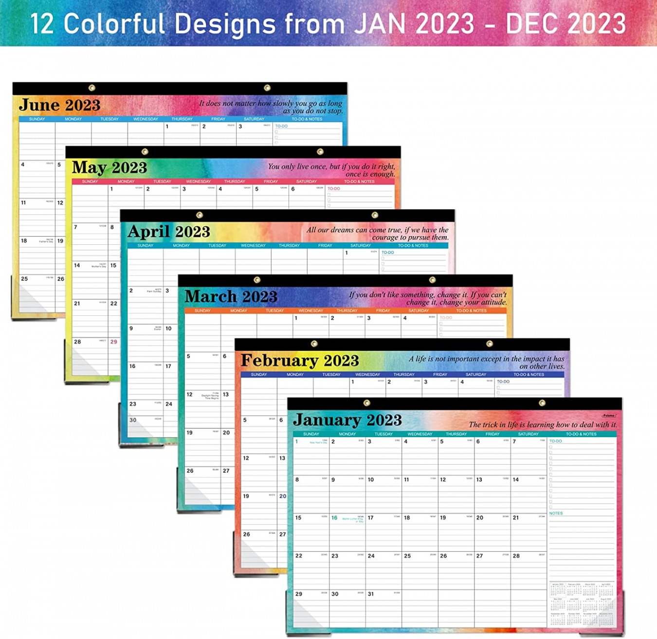 Desk Calendar -  Monthly Desk Calendar  with To-Do List