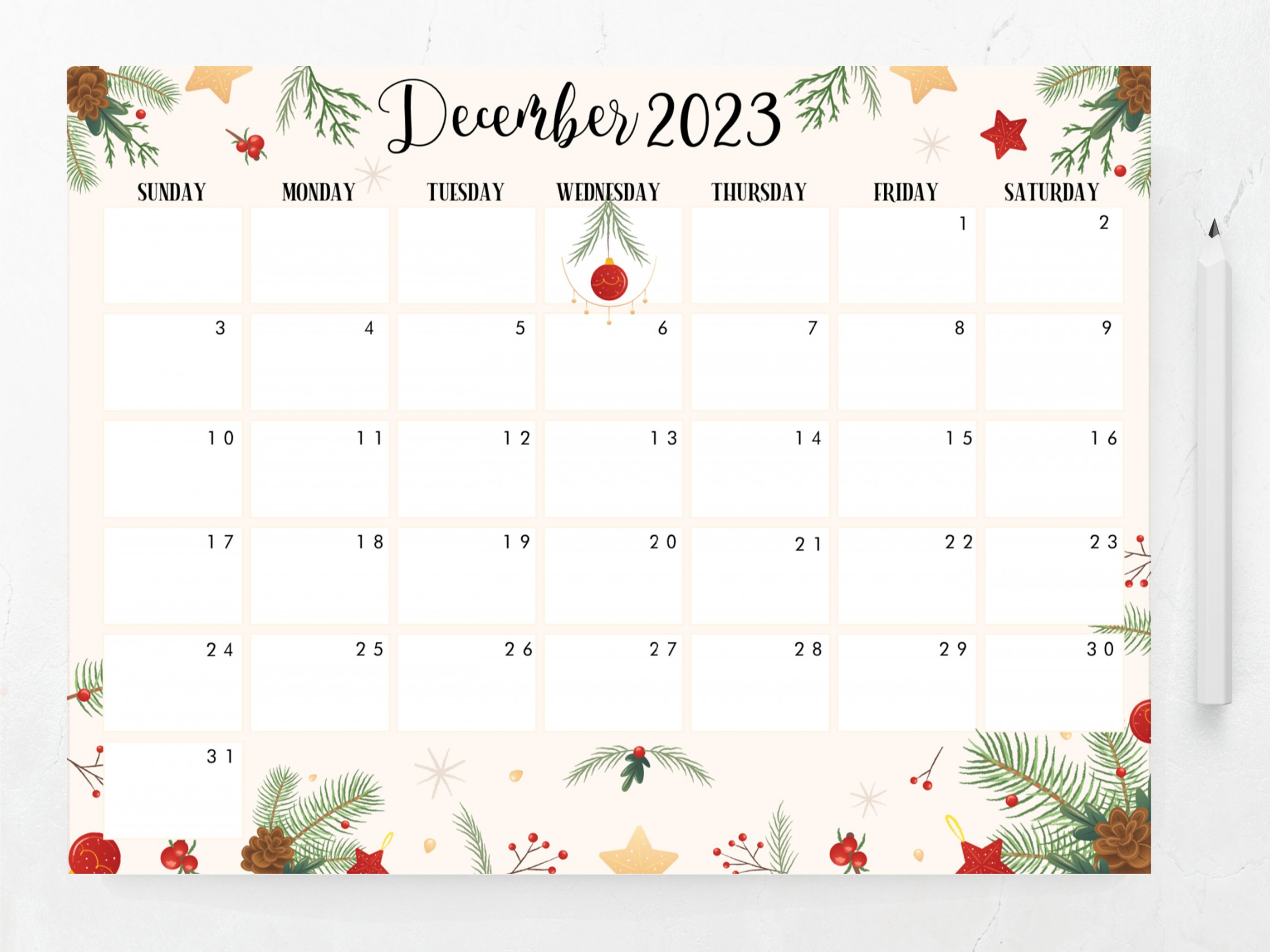 Editable & Printable  Calendar January to December  - Etsy