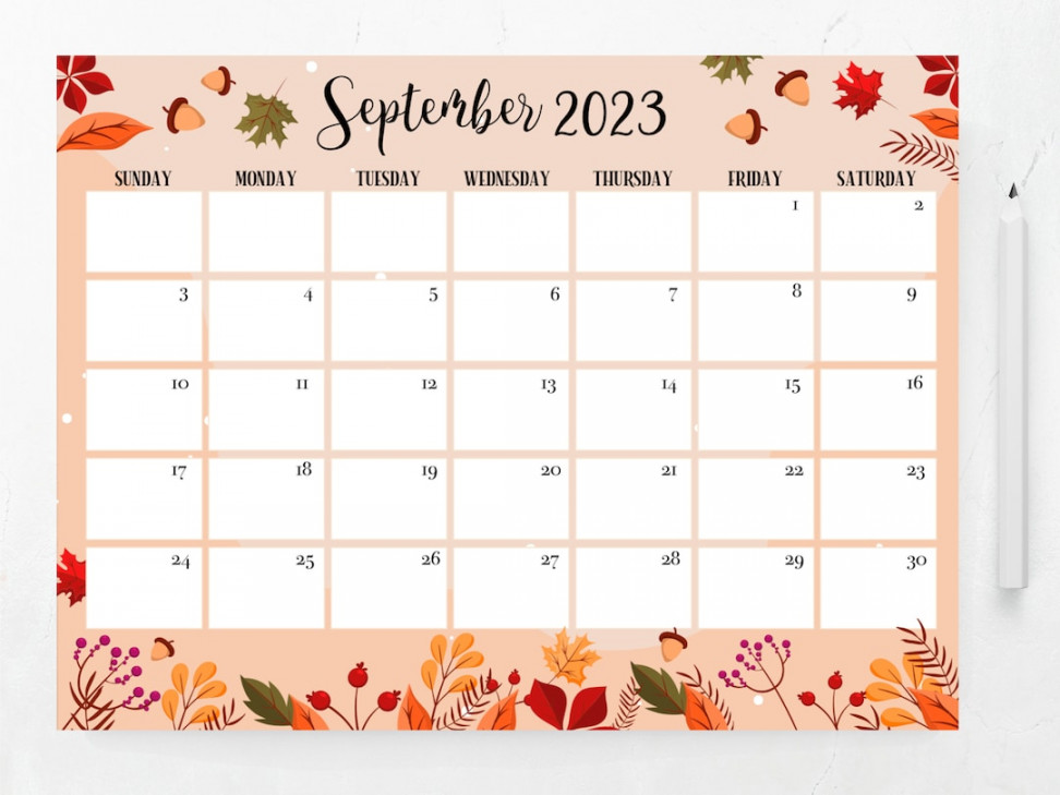 Editable September  Calendar Printable Calendar - Etsy