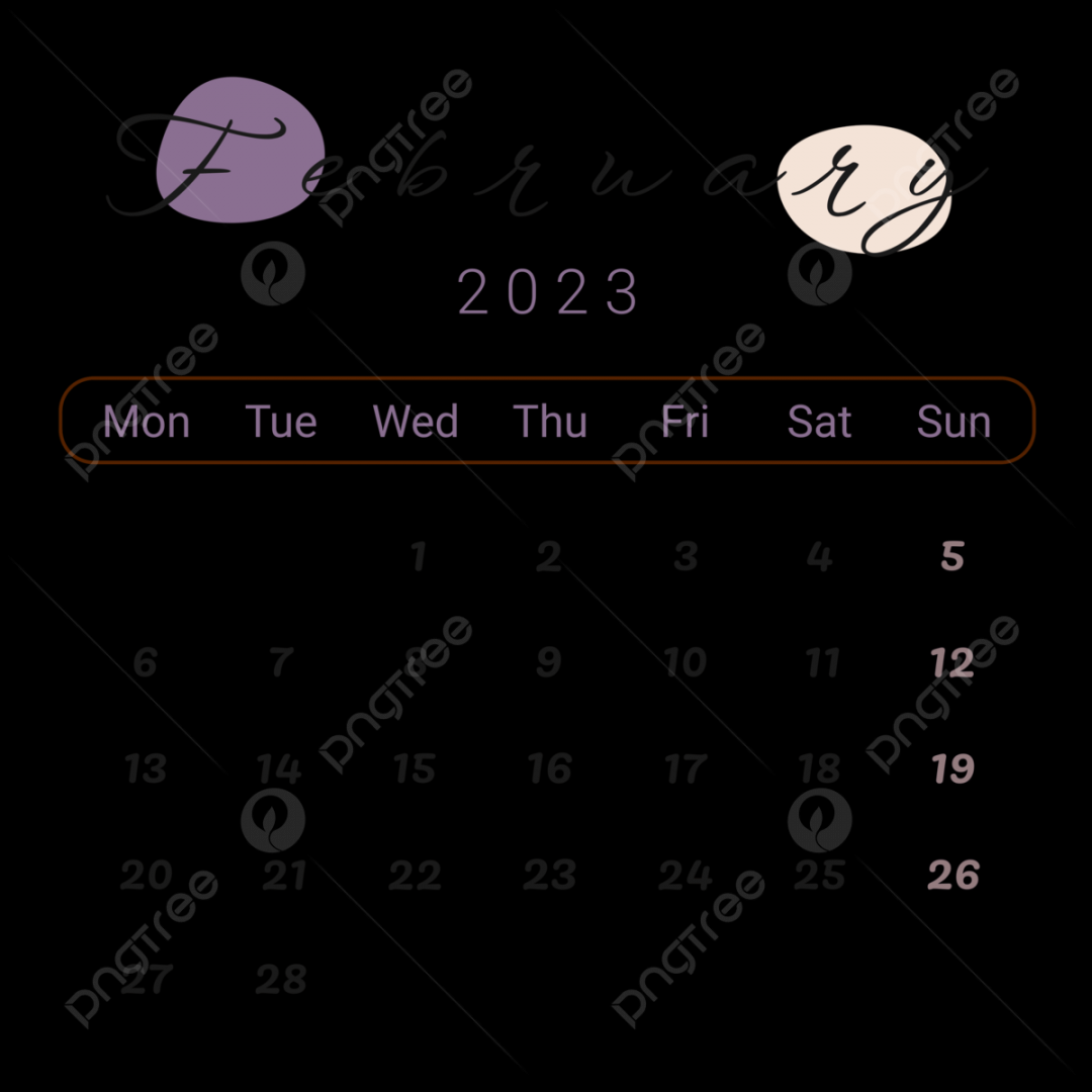 February  Calendar PNG Transparent Images Free Download