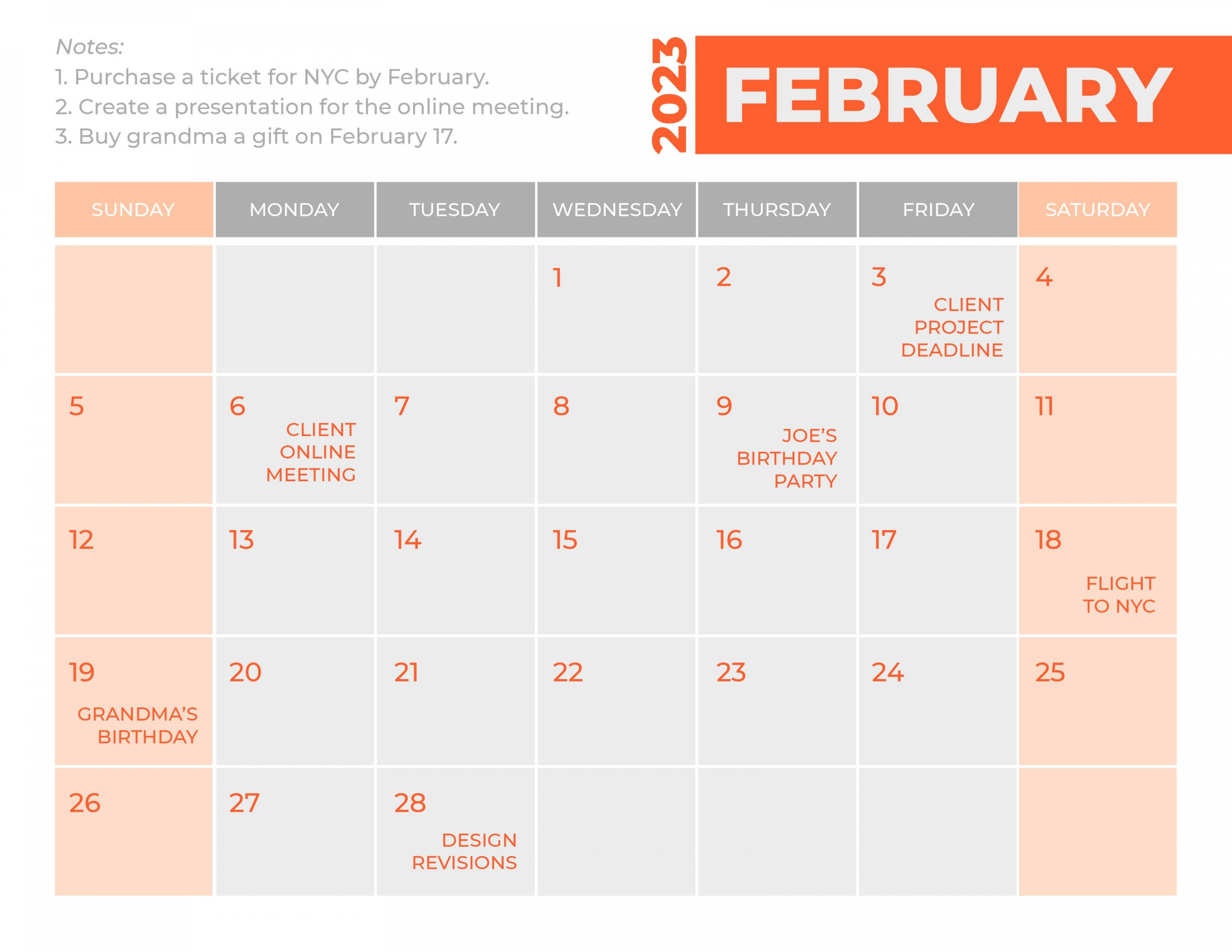 FREE Calendar Google Docs - Template Download  Template