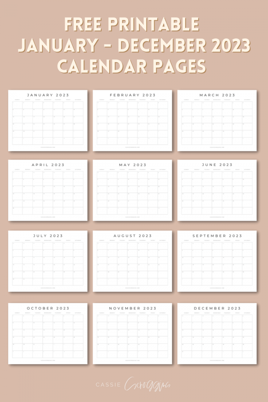 FREE Cute Printable Calendars: monthly & yearly  YesMissy