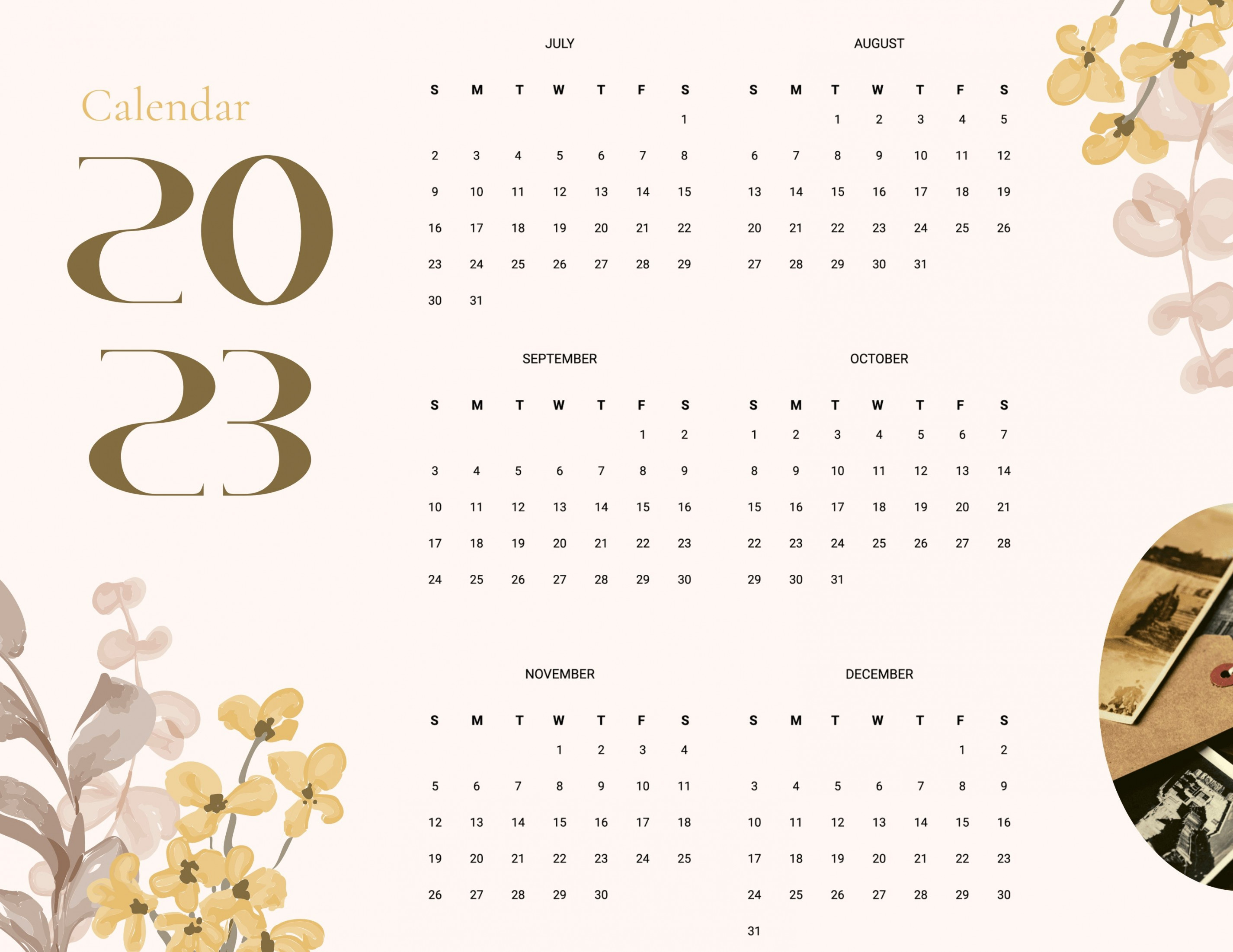 Free Fancy Year  Calendar - Download in Word, Illustrator, PSD