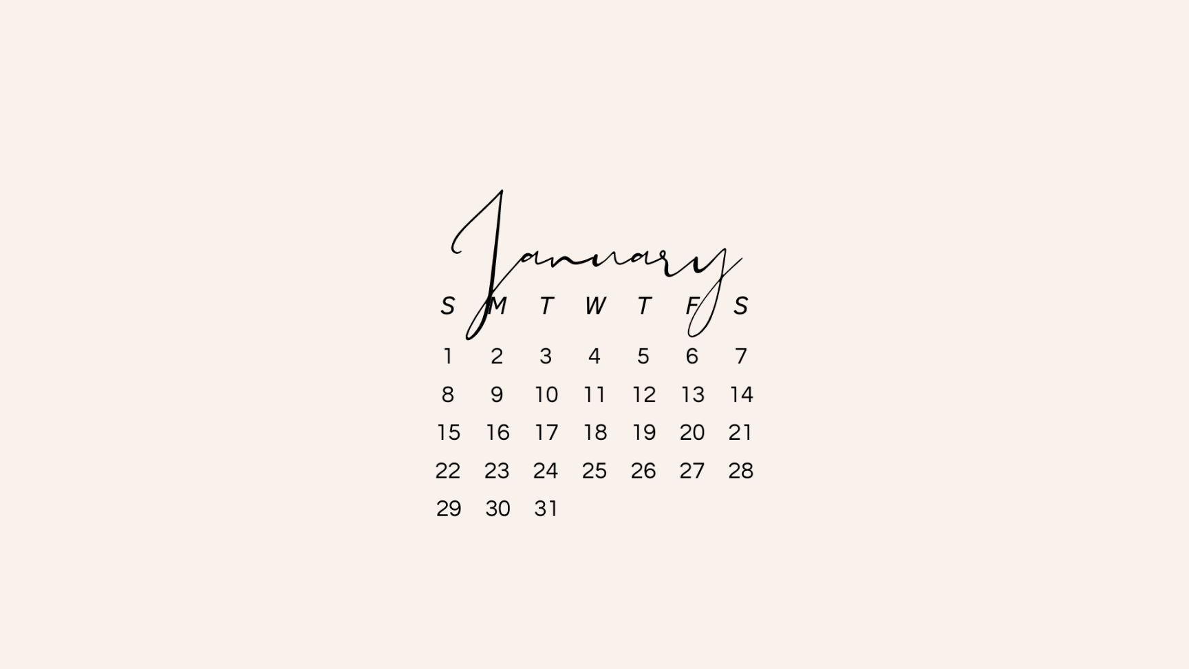 FREE JANUARY  Desktop Calendar Backgrounds (EASY DOWNLOAD