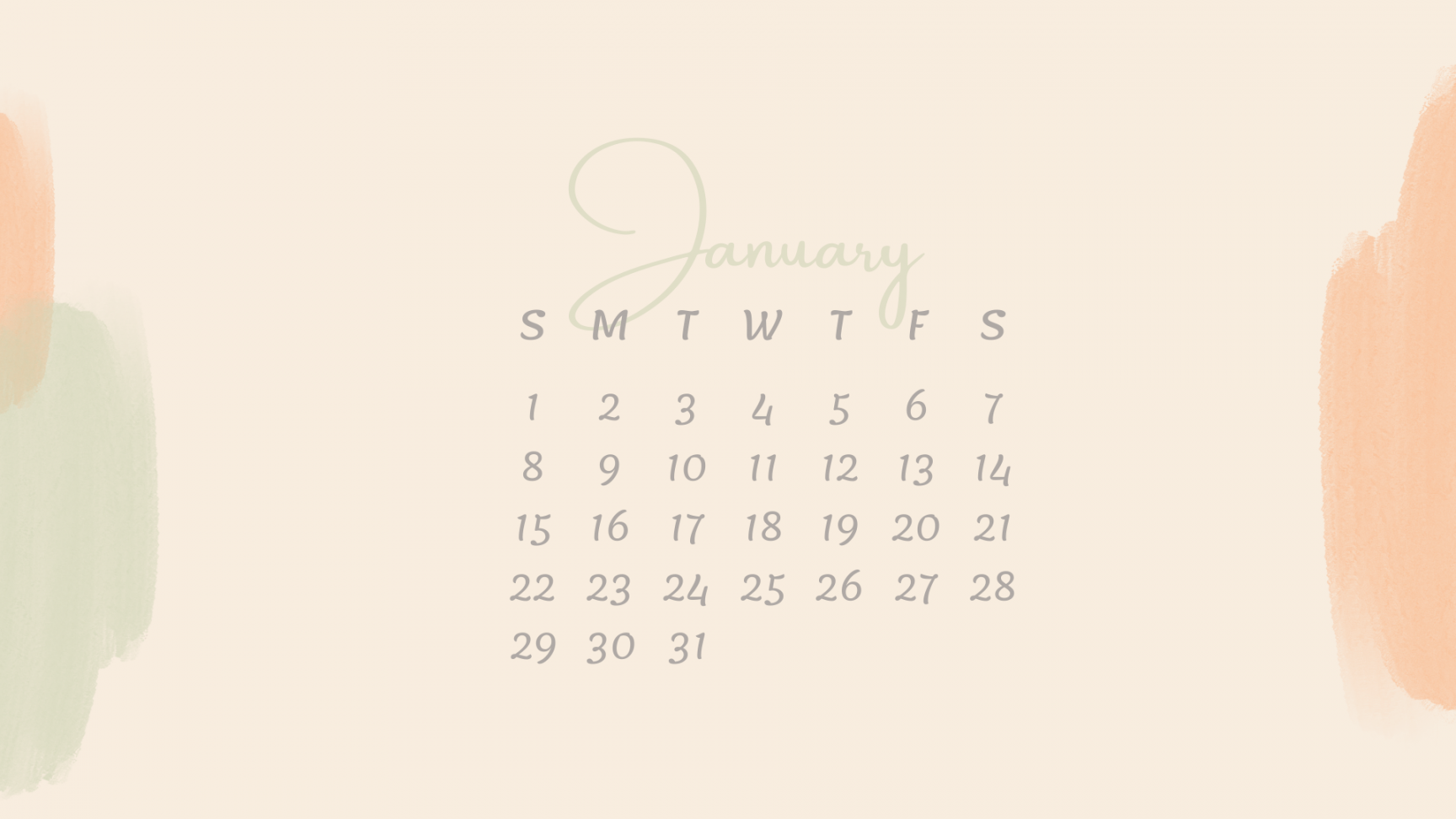 FREE JANUARY  Desktop Calendar Backgrounds (EASY DOWNLOAD)