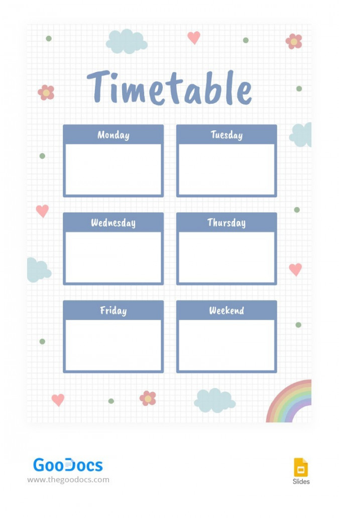 Free Kids Cute Schedule Template In Google Docs