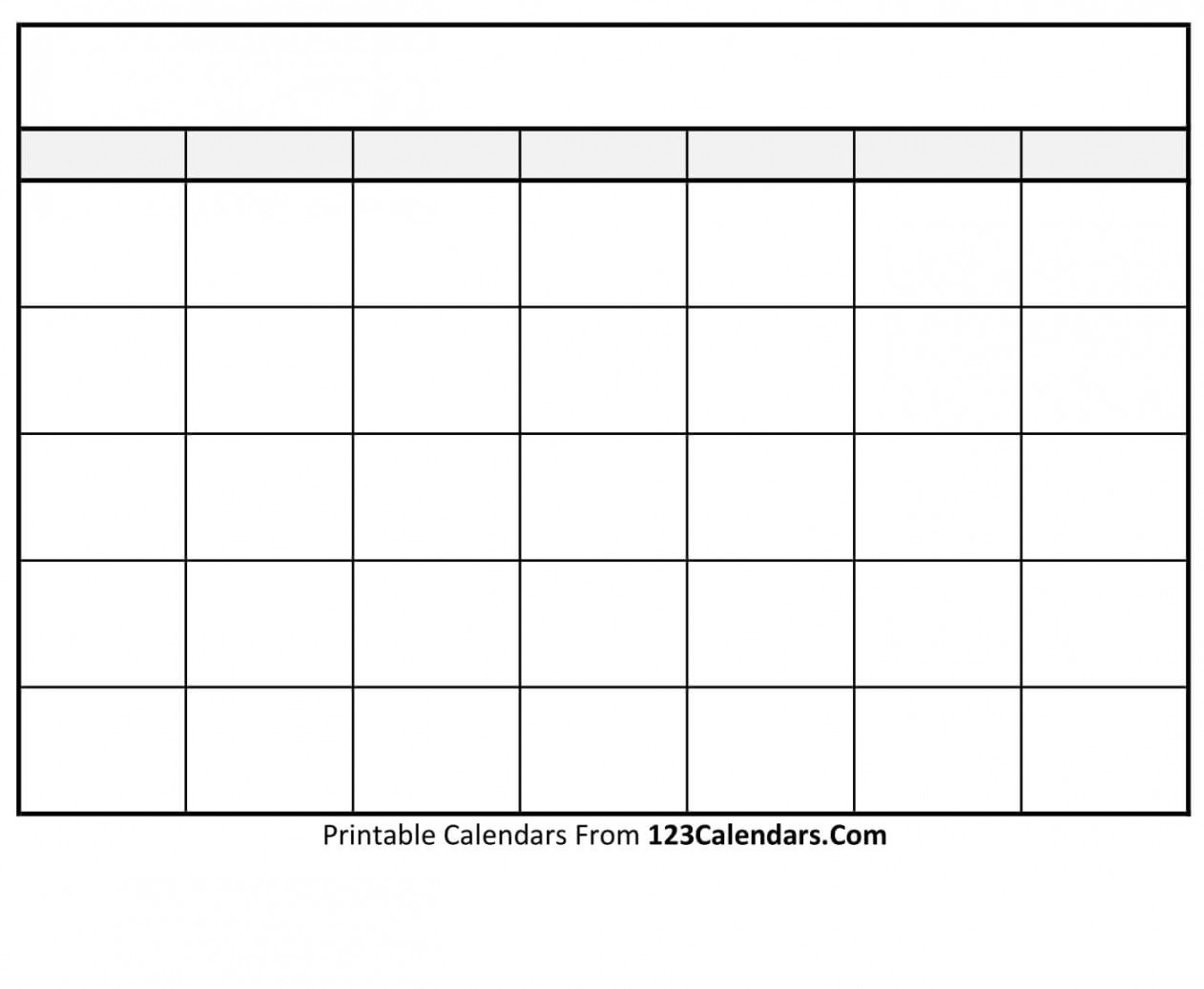 Free Printable Blank Calendar  Calendars