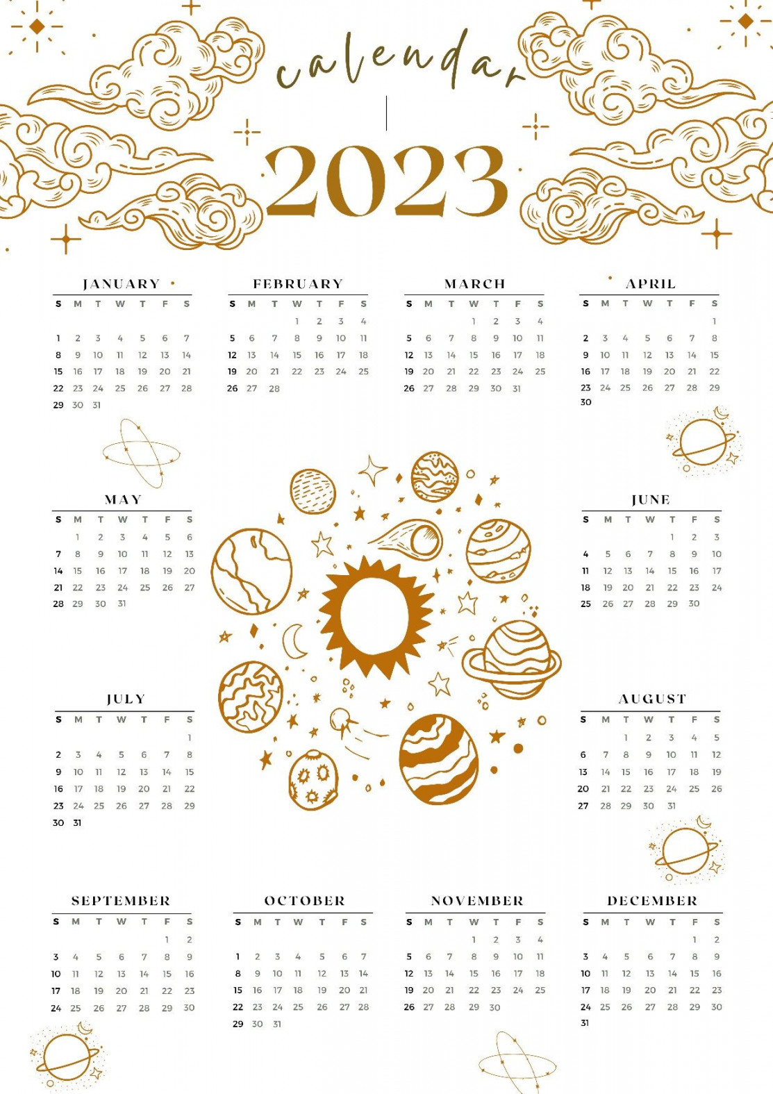 Free printable Calendar  aesthetic in   Kalender, Ide, Seni