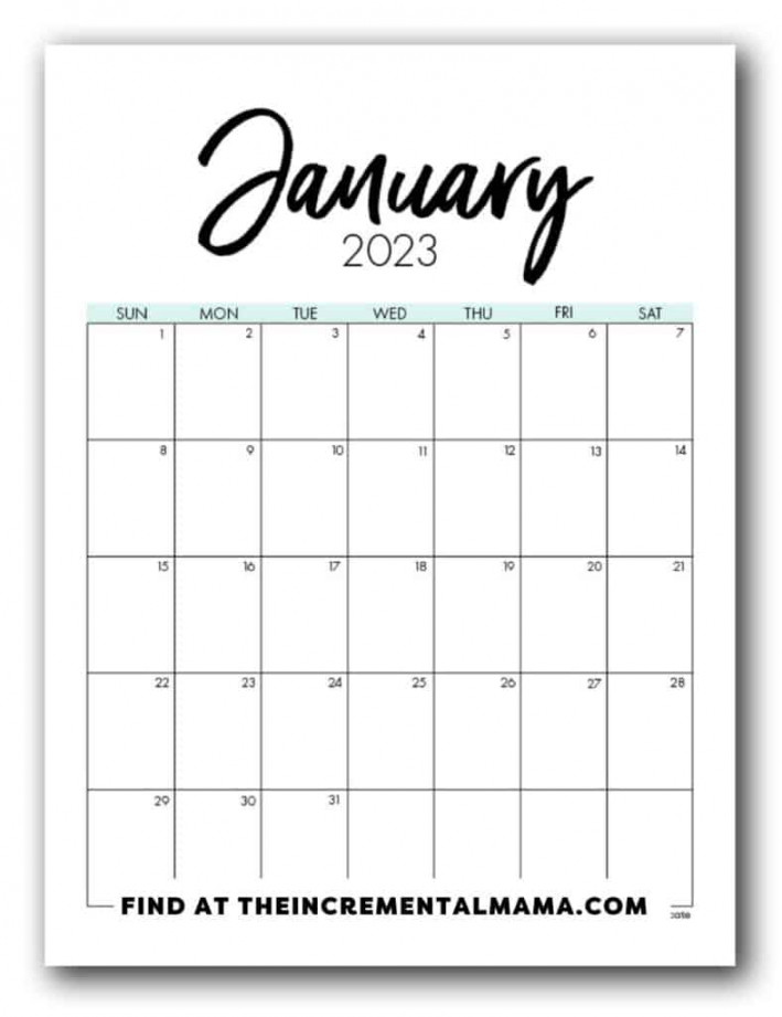 Free Printable  Calendar Printable PDF Template