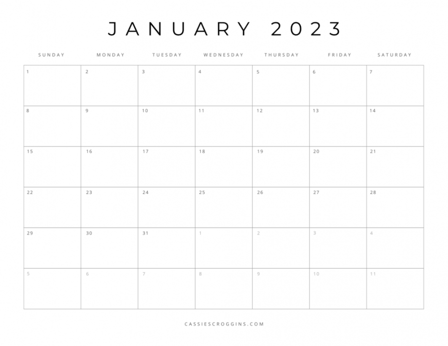 Free Printable  Calendar Templates (All  Months)