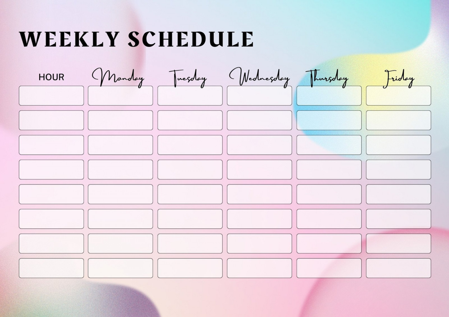 Free printable class schedule templates to customize  Canva