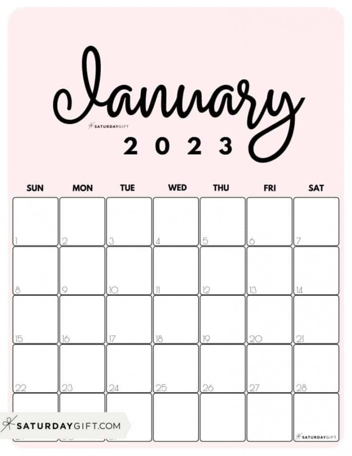 Free Printable Monthly Calendars  in Cute & Aesthetic Pastel