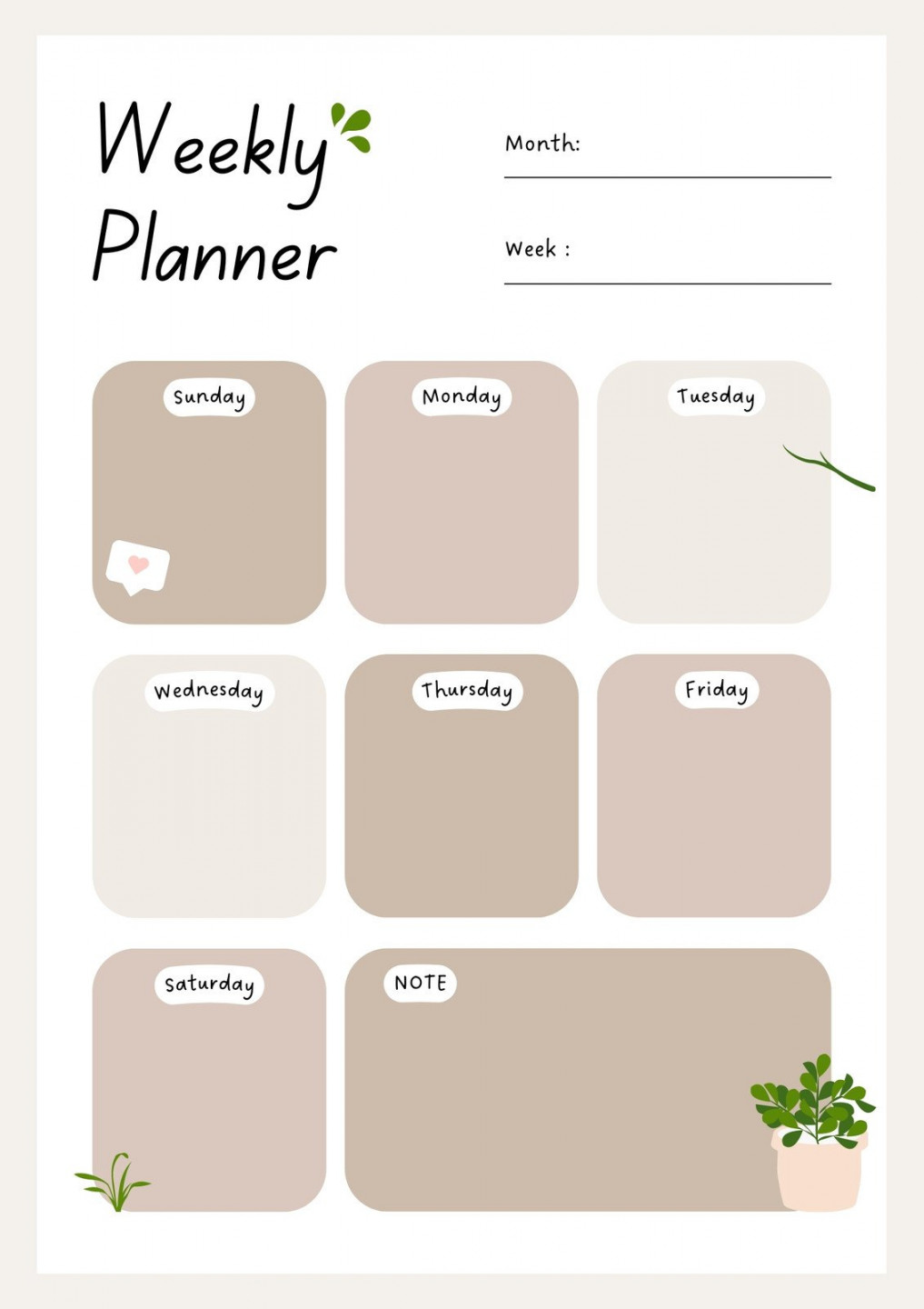 Free, printable planner templates to customize  Canva
