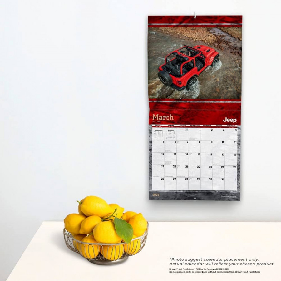 Jeep   OFFICIAL  x  Inch Monthly Square Wall Calendar