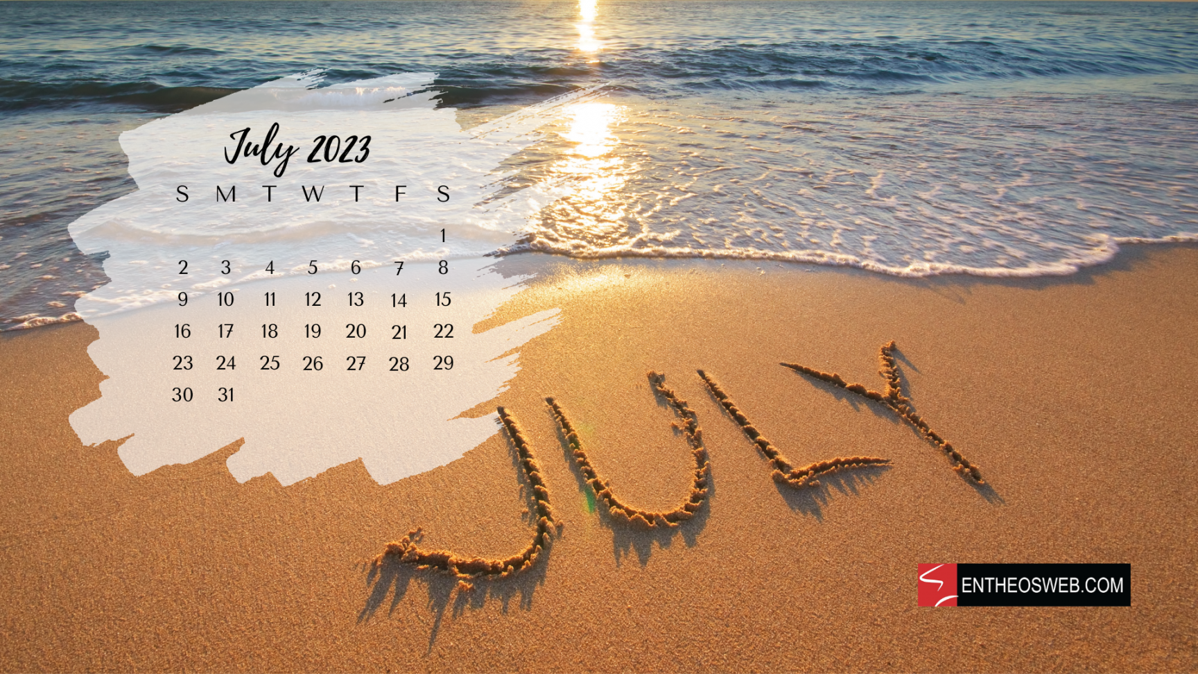 July  Calendar Desktop Wallpaper  EntheosWeb