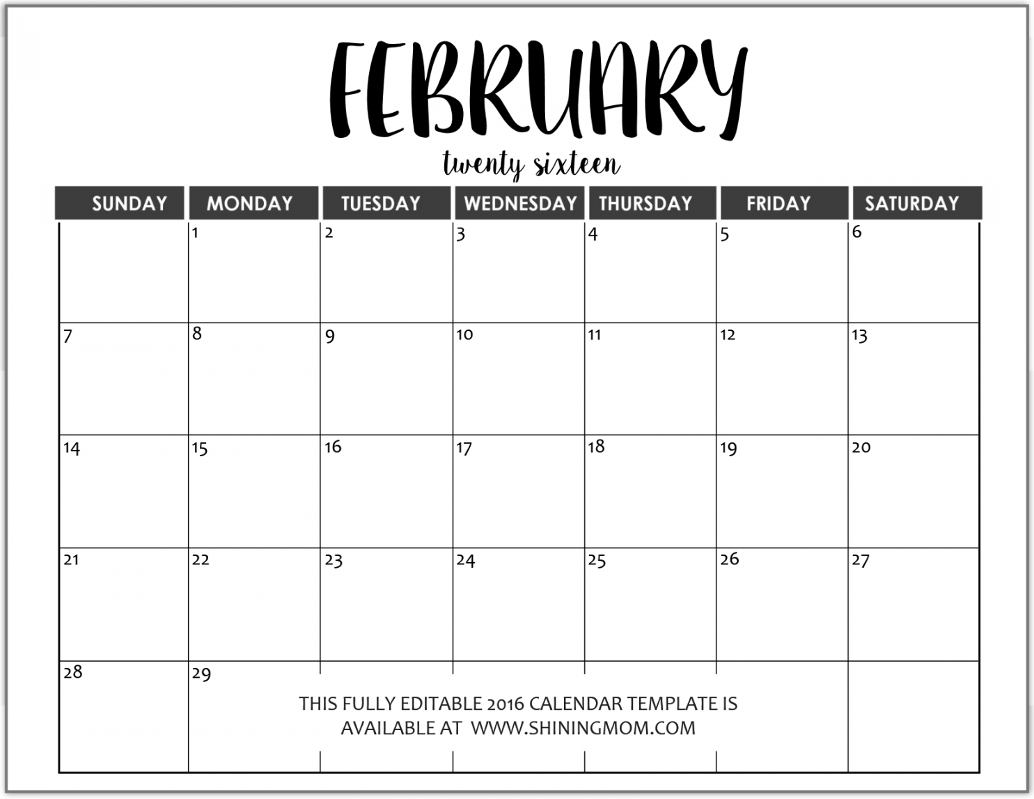 Just In: Fully Editable  Calendar Templates in MS Word Format