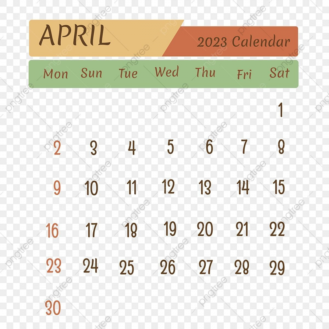 Kalender Bulan April , April, Kalender, Kalender  PNG