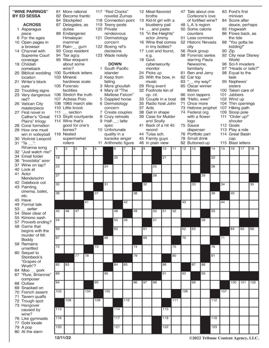 LA Times Crossword: Dec. ,   Crosswords  yakimaherald