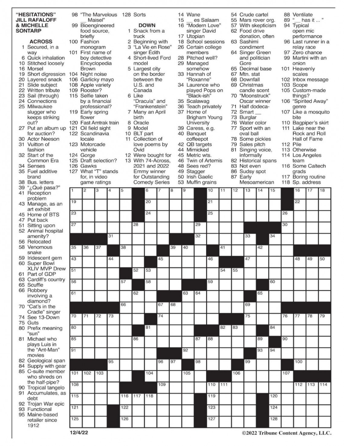 LA Times Crossword: Dec. ,   Crosswords  yakimaherald