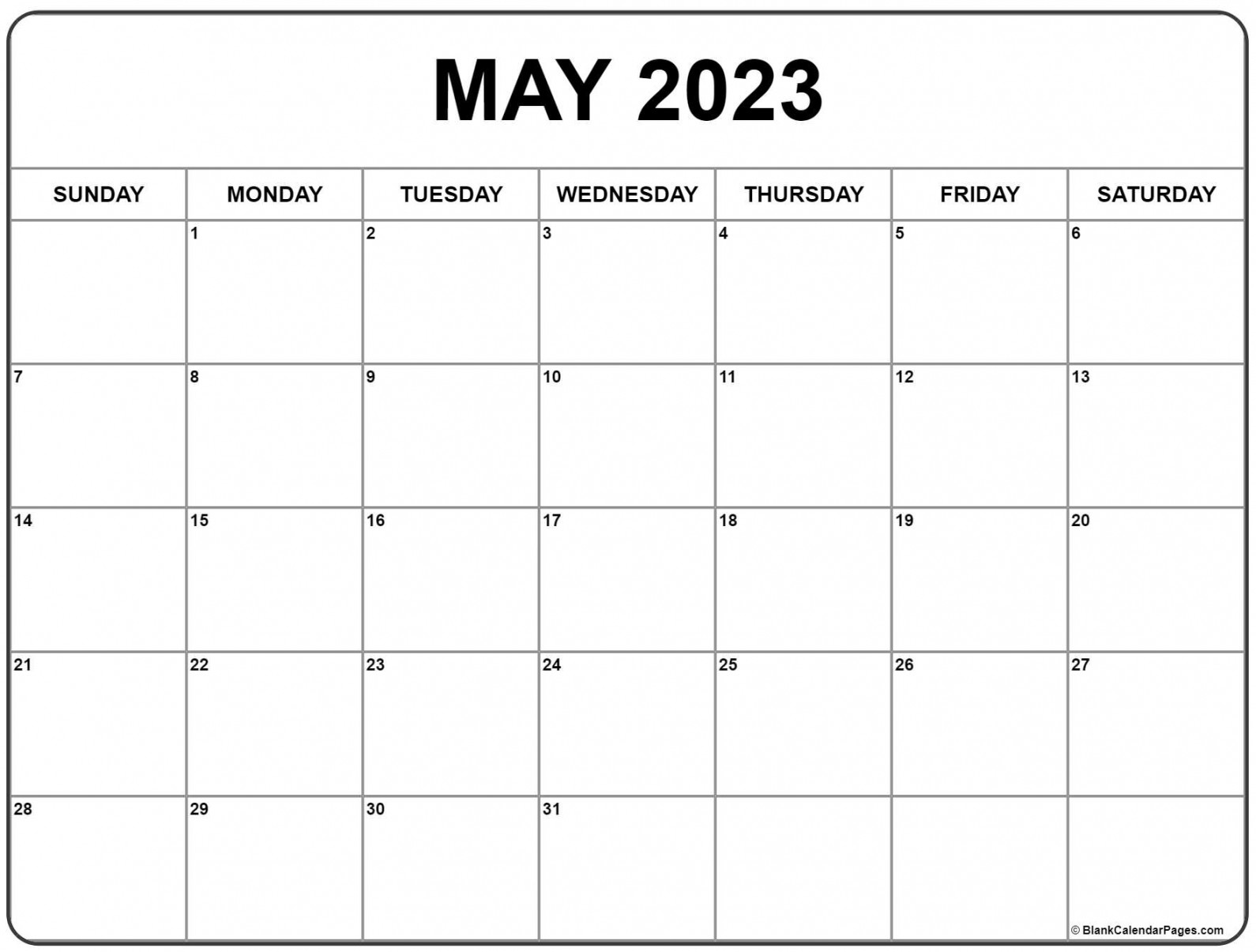 May  calendar  free printable calendar