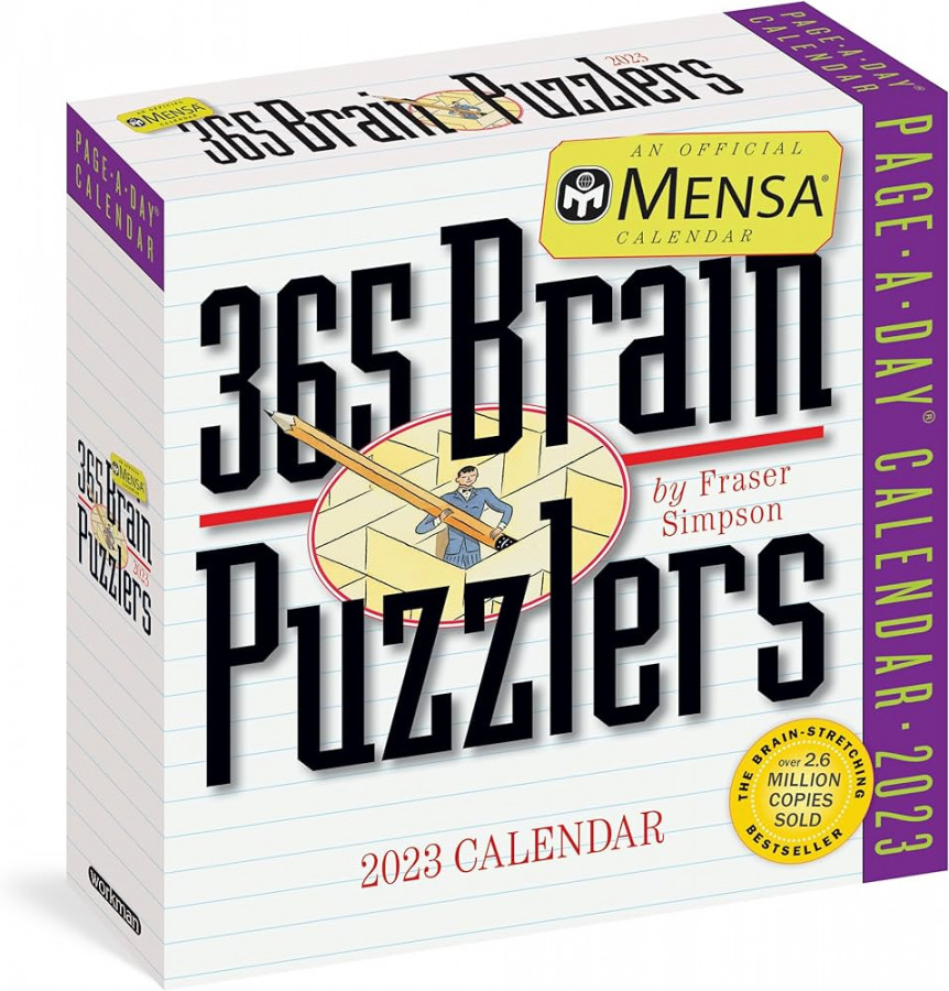 Mensa  Brain Puzzlers Page-A-Day Calendar : Word Puzzles, Logic  Challenges, Number Problems, and More