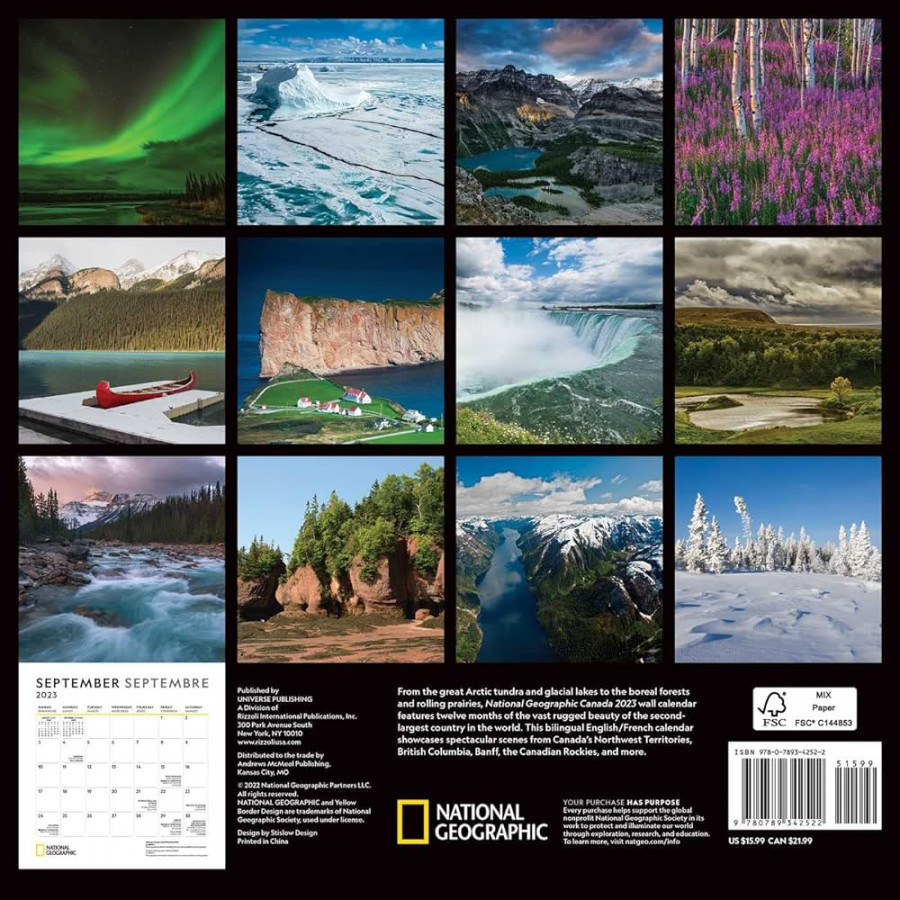 National Geographic: Canada  Wall Calendar