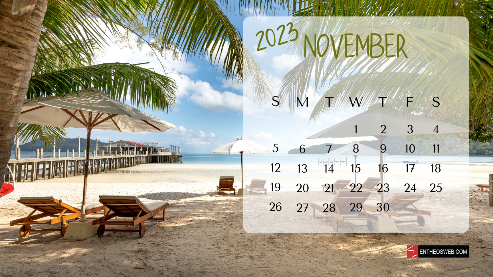 November  Calendar Desktop Wallpaper  EntheosWeb