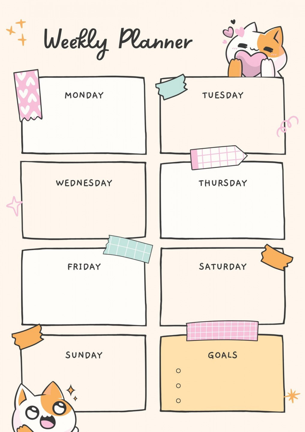 Page  - Free, printable planner templates to customize  Canva