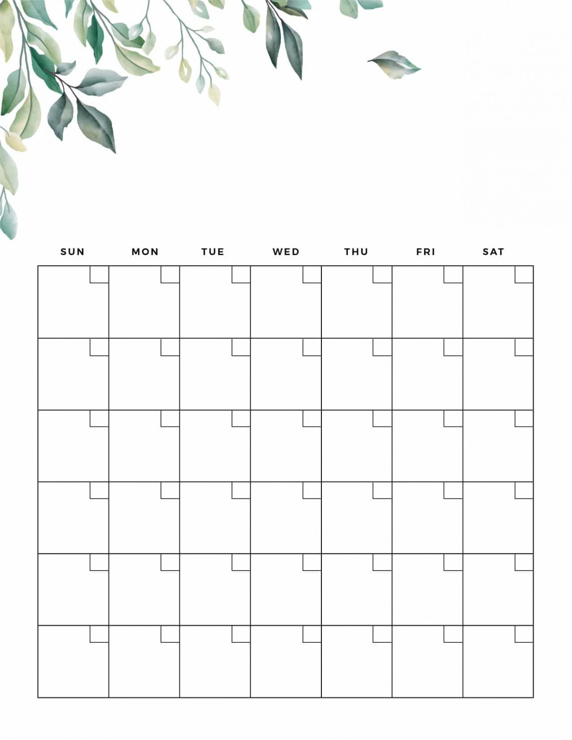 Printable Blank Calendar Templates - World of Printables