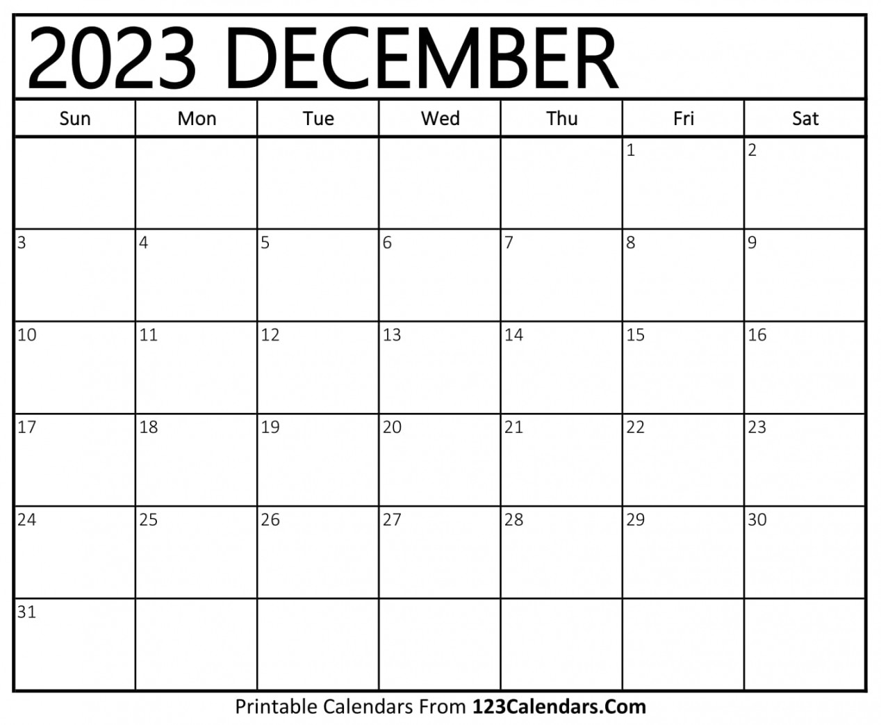 Printable December  Calendar Templates - Calendars