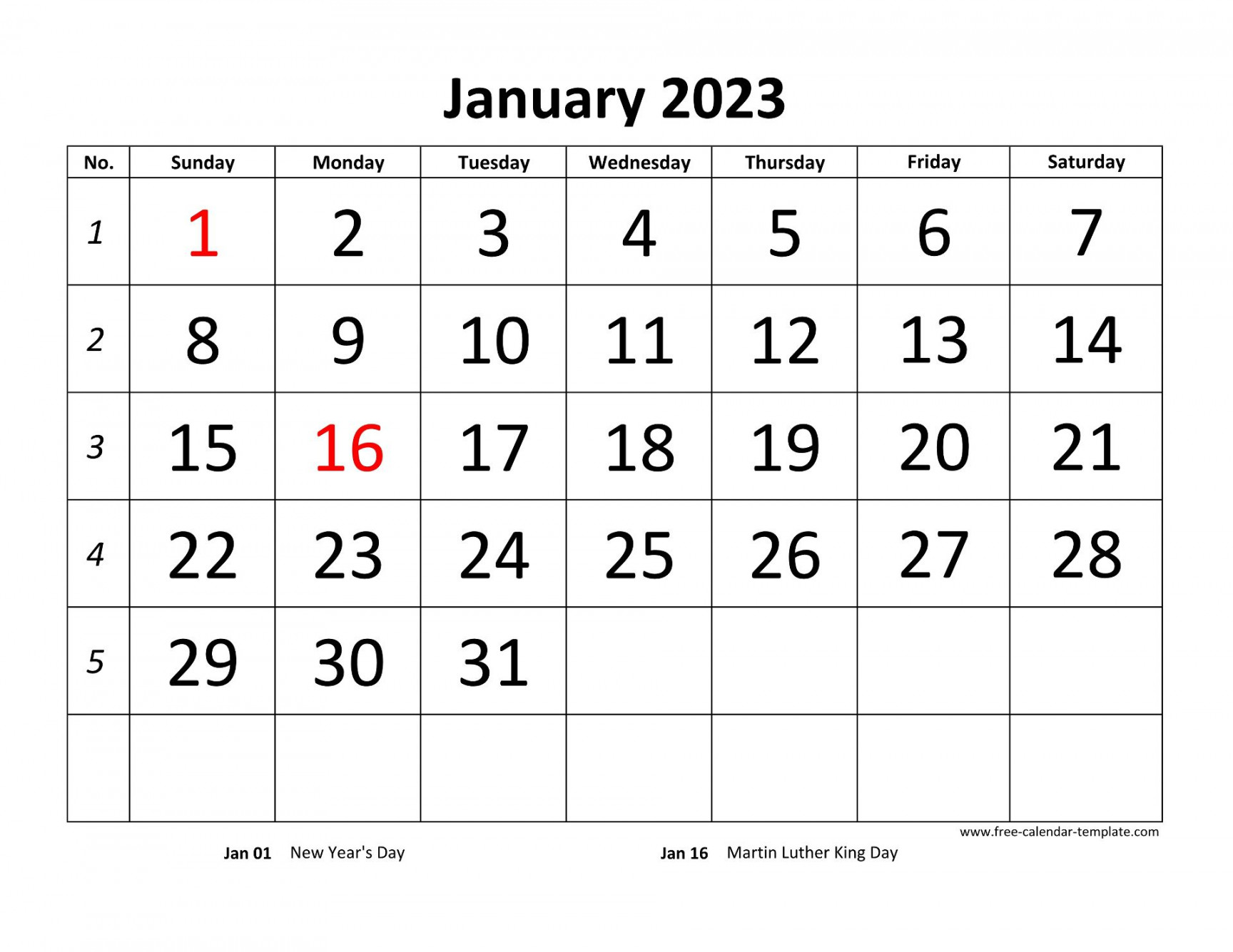 Printable Monthly Calendar   Free-calendar-template