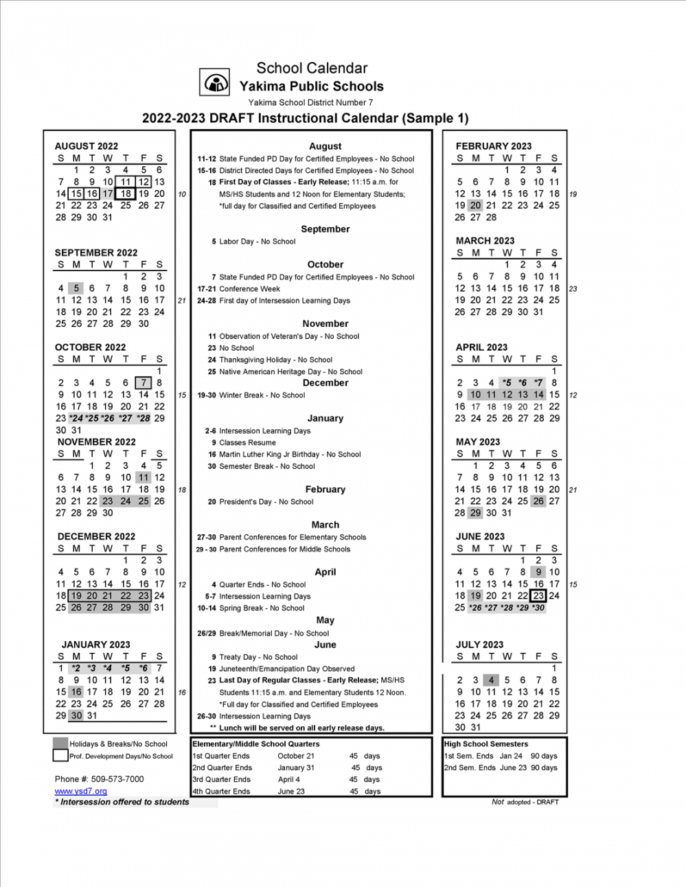 Surveys / Modified Calendar