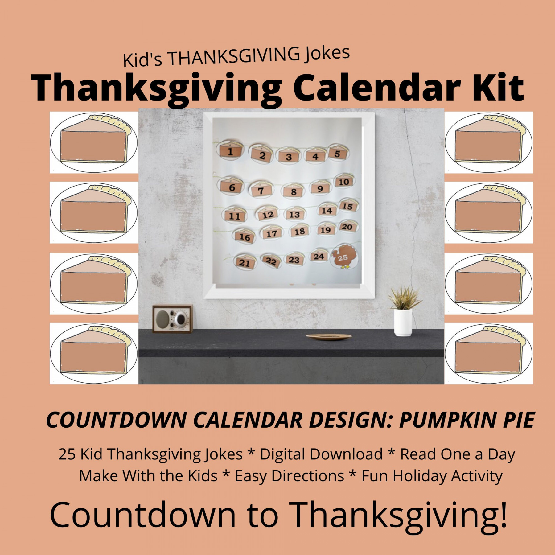 Thanksgiving Countdown Calendar Activity Kit November - Etsy