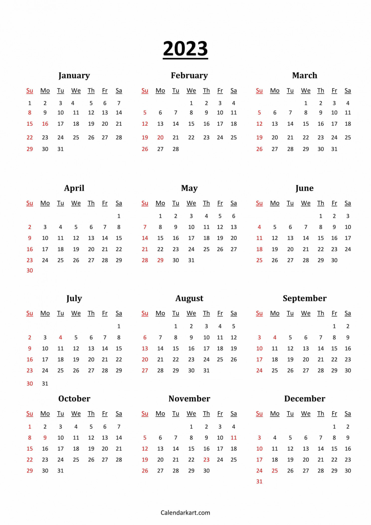 Word Calendar Template   Calendarkart