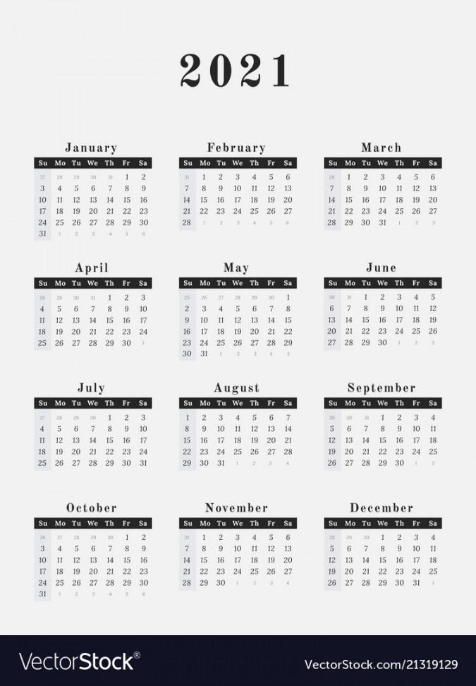 year calendar vertical design Royalty Free Vector Image