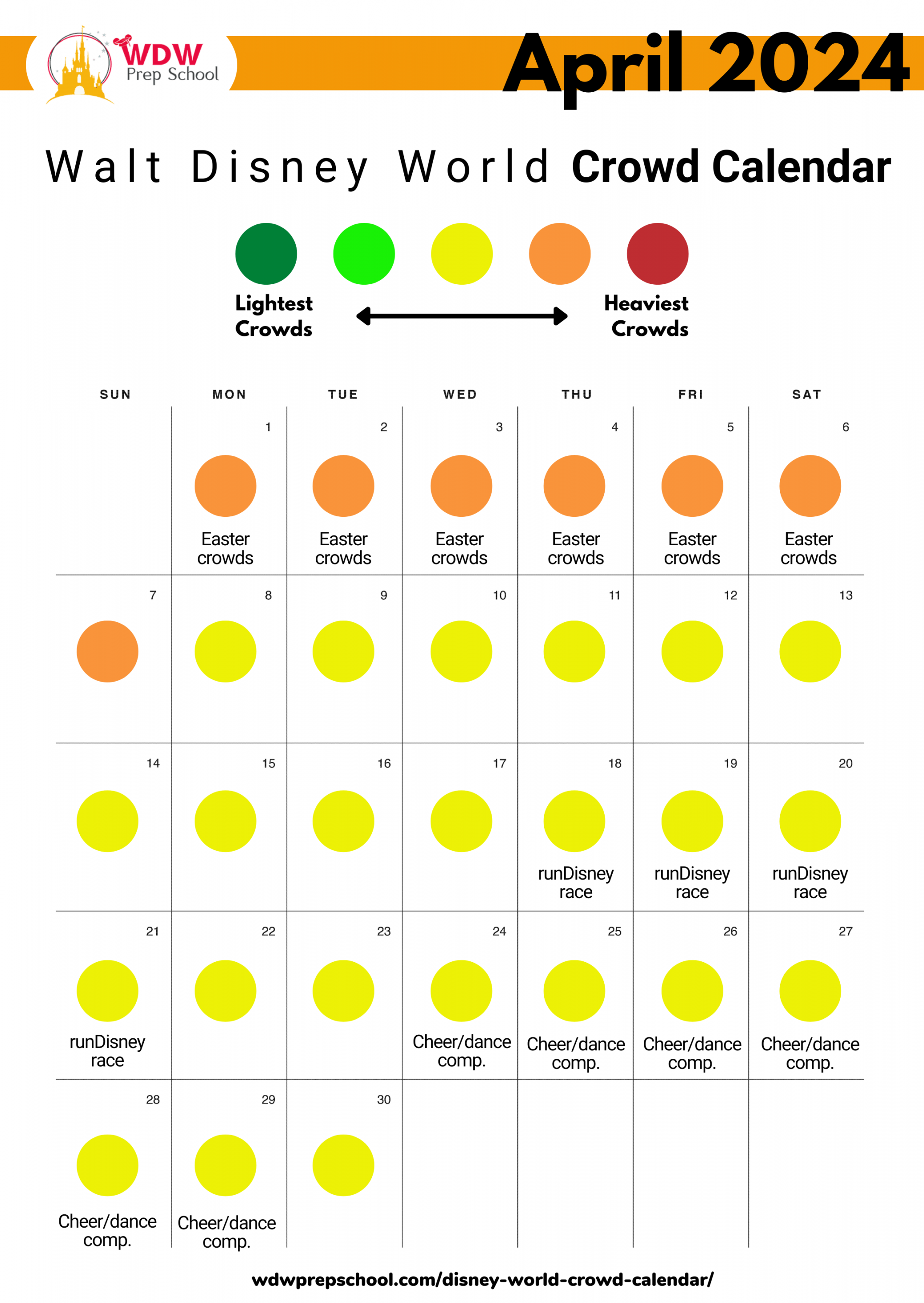 Disney World  &  Crowd Calendar (best times to go)