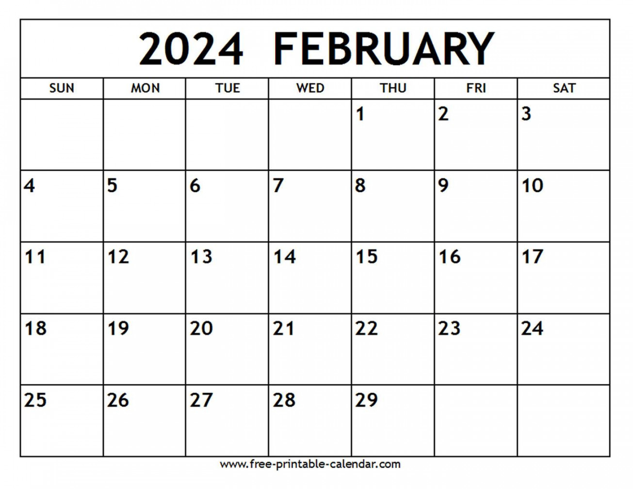 February  Calendar - Free-printable-calendar