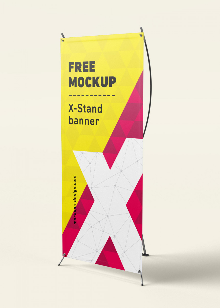 Free X-Stand Banner Mockup PSD - Good Mockups