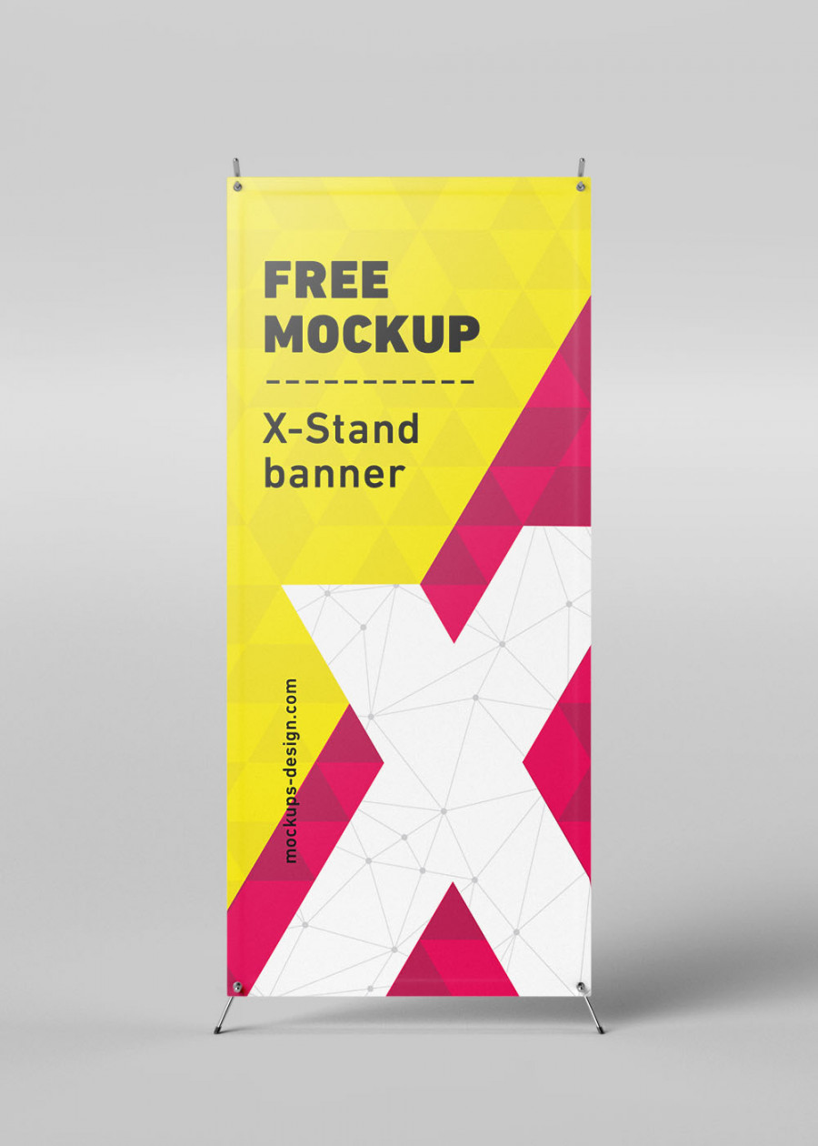 Free X-Stand Banner Mockup (PSD)