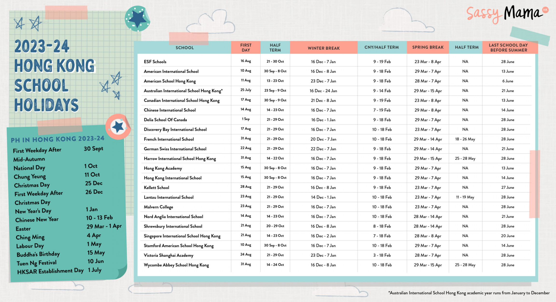 - Hong Kong School Calendar And Hong Kong Public Holidays