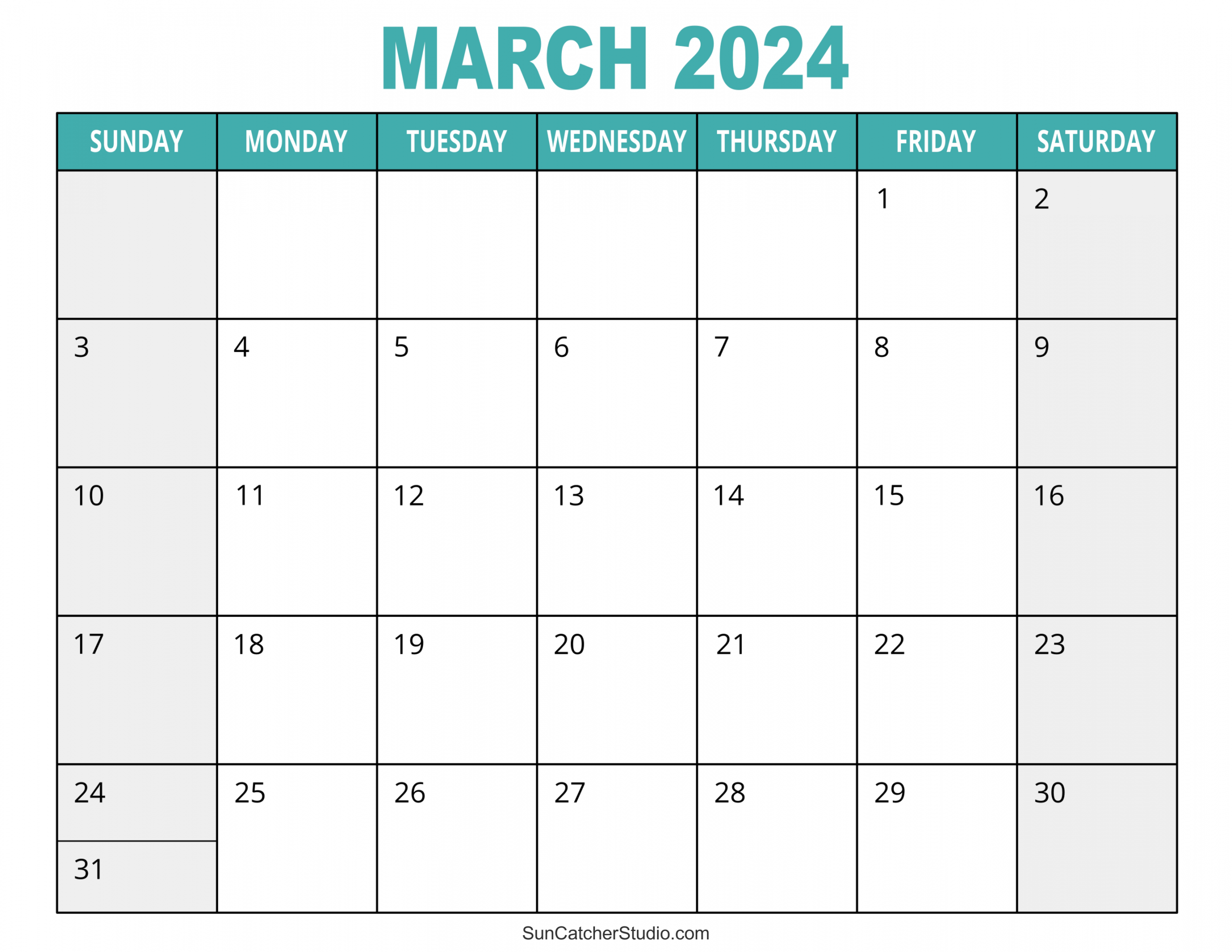 March  Calendar (Free Printable) – DIY Projects, Patterns