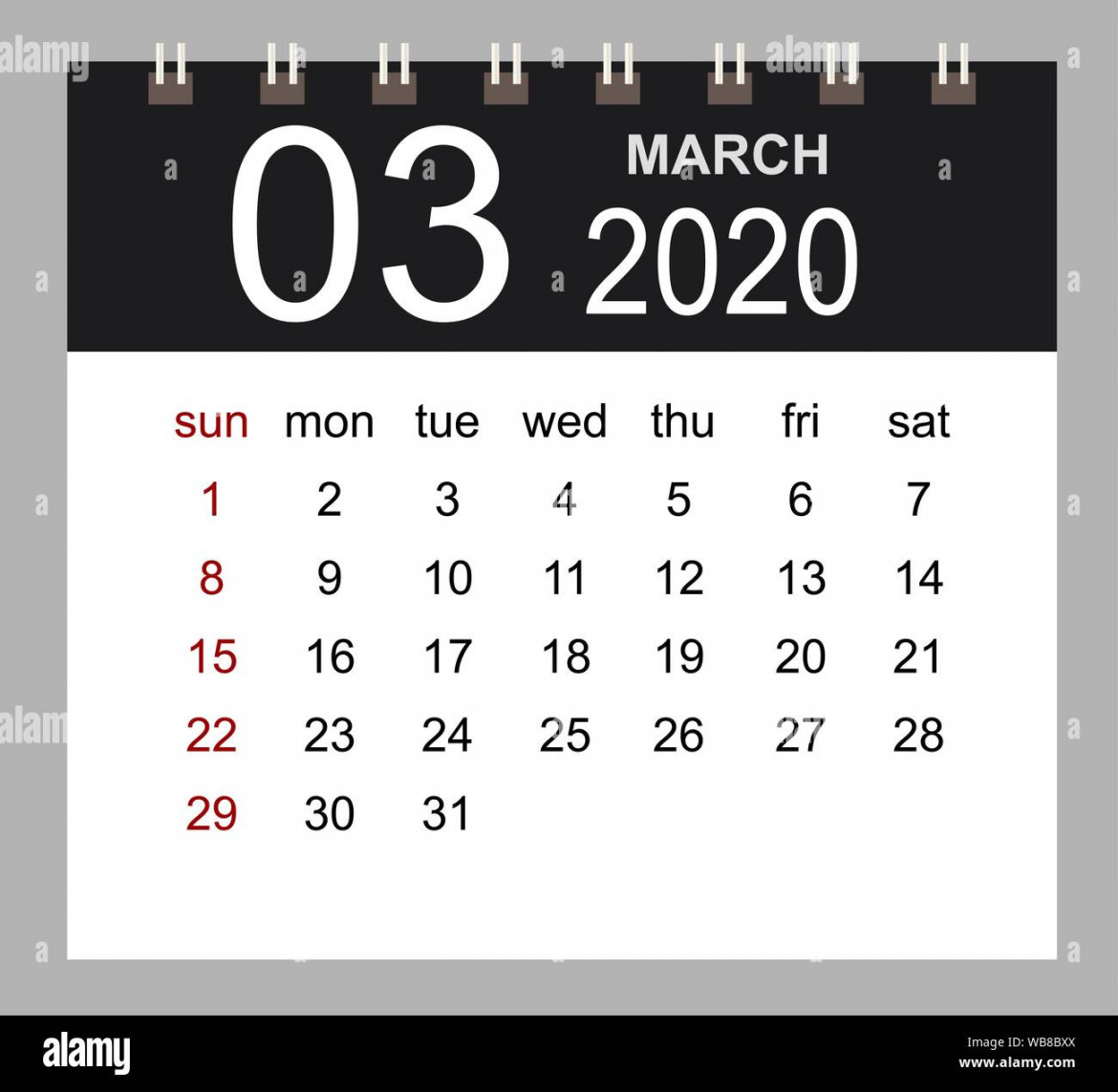 March calendar  Stock Vector Images - Alamy