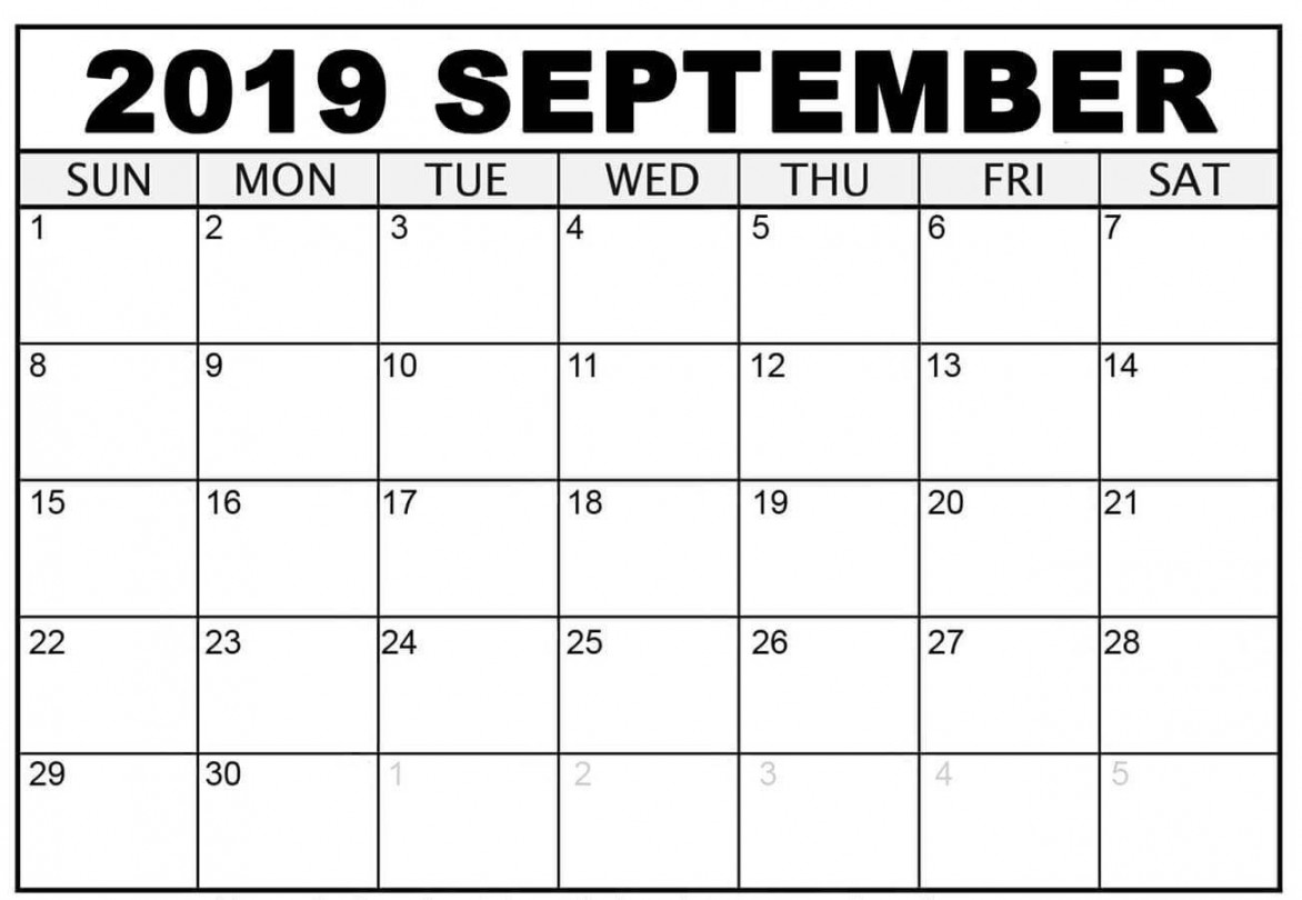 Printable Editable September  Calendar Page  Calendar