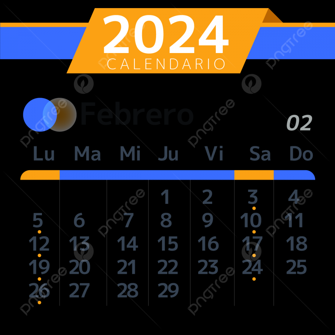 Spanish Calendar Geometric February, Two Thousand And Twenty