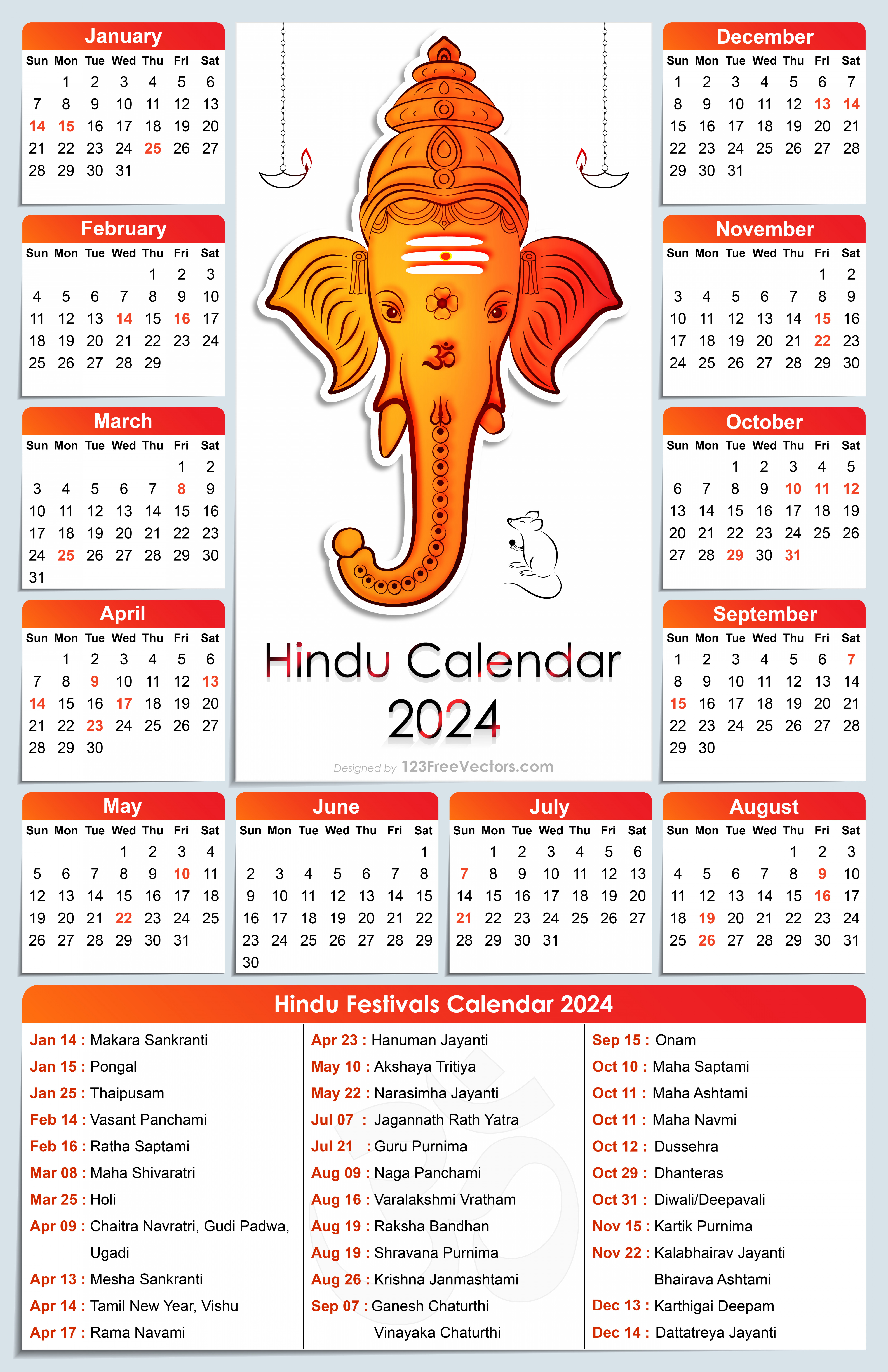 Wall Calendar Templates:  Free Printables and Editable Ai